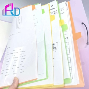 Sıcak satış toptan A4 PP çok katmanlı saklama çantası plastik dosya klasörleri ve okul ofis desen klasörü için belge organizatörü - Product Image 3