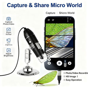 <span class=keywords><strong>Microscope</strong></span> industriel avec support métallique inclus pour l'inspection d'impression, la détection de grains métalliques et l'analyse des surfaces de fissures - Product Image 1