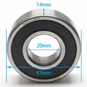 베어링 6204 ZZ rodamiento 6204 2rs 로잉 머신 휠 볼 베어링 용 깊은 홈 볼 베어링