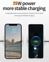 Chargeur sans fil intégré 25W à charge rapide pour tables de chevet de bureau et d'hôtel, avec protection OTP/OVP pour mobiles