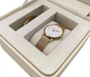 Boîte à montre rectangulaire de protection en cuir PU à rabat pour coffret cadeau de montre, collier et bague - Offre Spéciale - Product Image 2