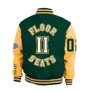 تصميم جديد غير رسمي للرجال مقاوم للرياح: جاكيت من الصوف والجلد بياقة قائمة مقاس كبير جاكيت بأكمام جلدية - Product Image 2