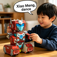 Puzzle Kayu 3D Kit Sains 8-12 Proyek Model Bangunan Robot Kontrol Suara Kit STEM untuk Anak-anak