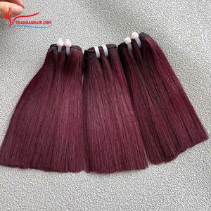 NOUVELLES COULEURS: Extension de cheveux humains de trame de couleur droite en os, couleurs ombrées et mélangées, pleines longueurs, prêtes à être expédiées - Product Image 5