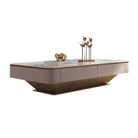 Meuble TV italien de luxe Rock Plate Table à thé Combo moderne Simple Petite unité Salon Armoire de sol laquée haut de gamme Nouveau
