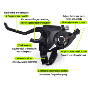 Manette de vitesse <span class=keywords><strong>3x7</strong></span> vitesses pour VTT avec levier de frein et câbles de dérailleur interne, pièces de vélo, dérailleur <span class=keywords><strong>avant</strong></span> 3*8s - Product Image 3