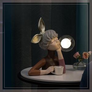 Nordic Bubble Girl <b>Ornament</b> Night Light Birthday Gift Led Decoration Atmosphere Table Lamp for Bedroom - Product Image 4