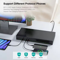 Estación de Conexión USB C de 600W y 16 Puertos Sipolar C-165PD, Divisor USB-C con Carga Rápida PD30W para Teléfonos Inteligentes y Portátiles