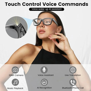 Smart <strong>Glasses</strong> V03 with 800W Camera for Photo/Video, Noise Reduction, AI Recognition &amp; Real-Time Translation - Product Image 2