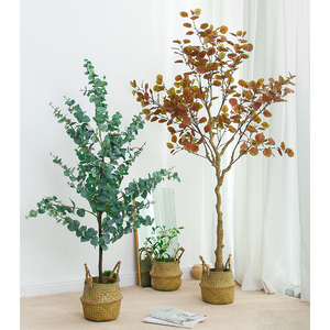 Plantas Artificiales de Eucalipto Nórdicas, Adornos Decorativos para Árboles, Macetas para Sala de Estar, Decoración Moderna para Bodas, Material PE PVC - Product Image 5