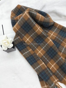 Women's Winter Fashion Large Scarf Long <strong>Shawl</strong> with Big Grid Tassel <strong>Striped</strong> <strong>Printed</strong> Pattern Cashmere <strong>Wool</strong> Material Warm Lattice