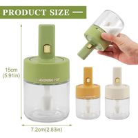 Pot Épices 275ml Rangement Cuisine Herbes Poivre Sucre Sel Bocal Verre Cuillère Plastique Rétractable