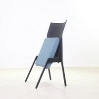 Chaise de réunion portable 2026, chaise de salle de conférence empilable sur chariot