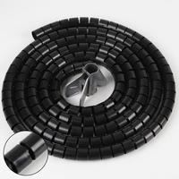 Tubo Espiral para Organización de Cables, Funda Protectora de Cables de PE para el Hogar, Oficina, PC, Gaming, Anti-Mordeduras
