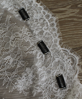 Voile de mariée en dentelle de haute qualité, bordure en dentelle, 230 cm, couleur ivoire, accessoire pour femme, voile de mariée long