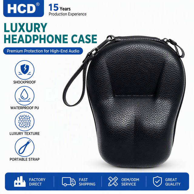 Noise Cancelling EVA Leather Hard Carrying Storage Headset Bag Headphone Case for Headphones