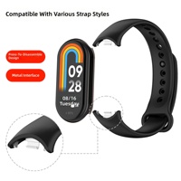 Konektor Kepala Logam Tali Silikon Gelang Pintar Tali Pergelangan Tangan Gaya Olahraga untuk xiaomi Mi Band 8 Manillas Mi Band8/9/10