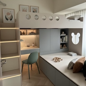 La cameretta è progettata con letti a castello personalizzati in mente, con <span class=keywords><strong>spazio</strong></span> per armadi per sfruttare al meglio il posto. - Product Image 5