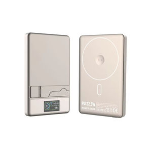 Batterie externe numérique 10000 mAh magnétique ultra-mince avec support, charge sans fil pour montre connectée, écouteurs, téléphone, tablette, charge rapide, voyage - Product Image 1