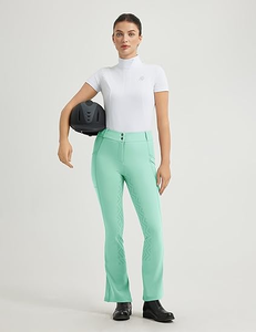 Pantaloni da Equitazione Slim-Fit a Zampa d'Elefante per <span class=keywords><strong>Donna</strong></span> - Seduta Completa, Traspiranti e Leggeri per l'Equestre Estivo - Product Image 2