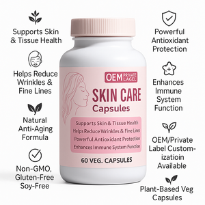 Suplementos veganos para el acné, cápsulas de limpieza de acné de 60 unidades para piel grasa, producto de belleza para blanqueamiento de adultos, mejora de manchas oscuras - Product Image 2