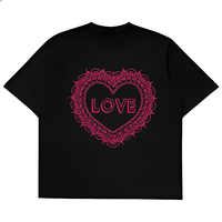 Transfert de strass personnalisé en forme de cœur, transfert de strass thermocollant pour t-shirts