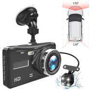 Nouvelle tendance caméra DVR de voiture personnalisée 4 pouces HD 1080P voiture avant et arrière Version nuit caméra de tableau de bord avec Mode nuit voiture boîte noire