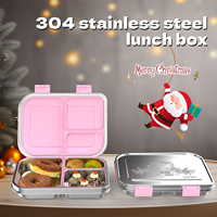 Boîte à lunch bento pour enfants en acier inoxydable, nouvelle conception personnalisée Aohea, étanche, vente en gros, Noël