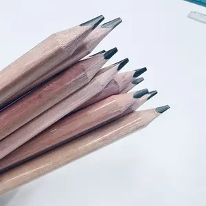 बच्चों के लिए अनुकूलित बड़ी पेंसिल थोक प्राकृतिक लॉग लकड़ी की एचबी पेंसिल, कोई इरेज़र नहीं