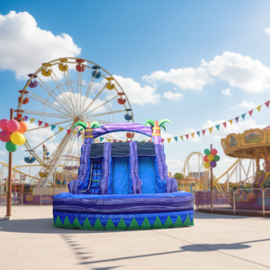 WINSUN <b>Large</b> Outdoor Tropical Theme PVC Inflatable Water <b>Slide</b> Fireproof Commercial Water <b>Slide</b> Swimming Pool for Kids - Product Image 1