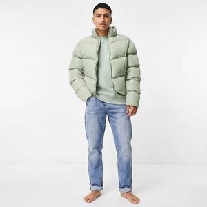 Chaquetas de Invierno para Hombre 2025 de Alta Calidad, Color Sólido, Acolchadas, con Cierre, Relleno de Algodón, Talla Grande, Personalizables - Product Image 1