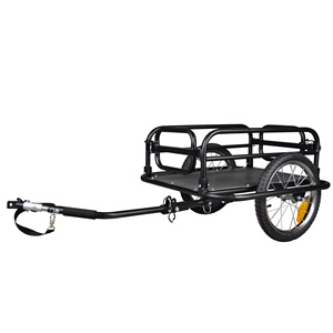 <span class=keywords><strong>Remorque</strong></span> de <span class=keywords><strong>vélo</strong></span> pliable, porte-bagages, rangement, transport, acier noir, <span class=keywords><strong>remorque</strong></span> de transport de marchandises pour <span class=keywords><strong>vélo</strong></span> avec attelage universel 20300S - Product Image 1