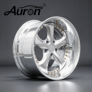 ล้อแม็กซ์อะลูมิเนียมอัลลอย Auron ขนาด 5.5x17 สีทอง ลายหลายก้าน แบบสองชิ้น สำหรับรถยนต์นั่งส่วนบุคคล ปรับปรุงใหม่ ขายส่ง - Product Image 1