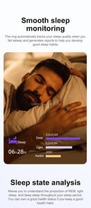 OEM 2025 Venta caliente Moda Pareja Anillos Hombres Mujeres Anillo Rastreador DE SALUD Ritmo cardíaco Oxígeno en sangre Acero inoxidable R02 Anillo inteligente - Product Image 2