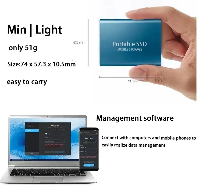 Mobile ssd hard disk 1TB 2TB 4TB 6TB 8TB 10TB 12TB 14TB 16TB external portable hardisk solid state 1 2 4 6 8 10 12 14 16 tb