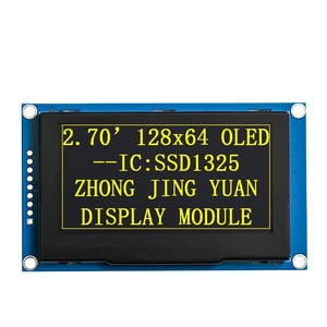 Pantalla OLED Monocromática de 2.7 Pulgadas, Resolución 128x64, Controlador SSD1325, Interfaz SPI, Módulo de Pantalla OLED PCBA - Product Image 1
