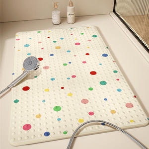 Tapis antidérapant pour salle de bain, motif rectangulaire de dessin animé, tapis de bain en PVC imperméable avec ventouses pour enfants et adultes - Product Image 3