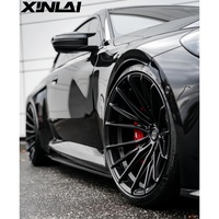 XINLAI Jantes en alliage à jante forgée personnalisées Deep Dish noir brillant 4 trous 5 trous 6 trous 18 19 20 21 22 24 pouces pour Porsche Ferrari