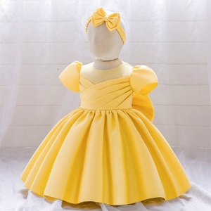 MQATZ ODM Vente en gros Robes d'<span class=keywords><strong>anniversaire</strong></span> à motifs floraux pour enfants Robes de fête pour bébés filles de 1 an L2061XZ - Product Image 6