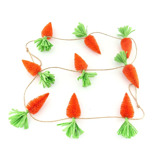 Atacado de decoração de natal colorida sisal cenoura espeto festivais DIY prop feriado coelho festa mesa jardim ornamento interior
