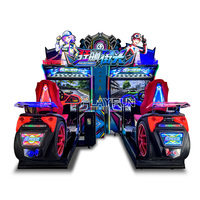 Simulateur de course automobile LED néon à double écran pour 2 joueurs, directement de l'usine, pour centre de jeux