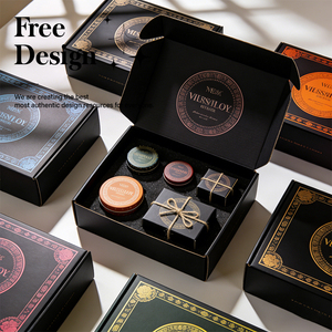 Boîtes cadeaux personnalisées en carton ondulé écologique avec laminage mat et gaufrage, petites boîtes d'expédition noires pour colis de petite taille - Product Image 3