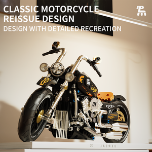 Hanlei Diy Retro Motorfiets Bouwstenen Educatieve Speelgoedauto Set - Product Image 3