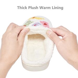 Pantoufles à fourrure de dessin animé pour femmes YL-1929-Chaussures de maison intérieures/extérieures confortables, diapositives antidérapantes en peluche avec des motifs mignons - Product Image 3