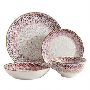 Service de table en porcelaine écologique de haute qualité, imprimé, pour une utilisation moderne en cuisine et en restauration hôtelière, compatible micro-ondes, sûr et durable - Product Image 1