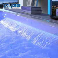 JOYEE Bain intérieur de luxe Baignoire de massage à bulles d'air autoportante en acrylique Baignoire hydro-tourbillon pour 2 personnes