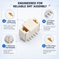 Konektor Kawat ke Papan SMT Vertikal SH 1.00mm Pitch dengan Suction Cap 2-20 Pin LCP Housing untuk Perakitan PCB