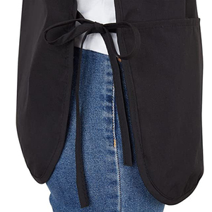 Bán buôn giá rẻ giá thấp moq biểu tượng tùy chỉnh màu đen <span class=keywords><strong>Polyester</strong></span> thợ làm tóc thợ cắt tóc tạp dề - Product Image 3