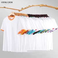 T-shirt unisexe à manches courtes en coton 100% personnalisé, 210 g/m², couleur unie, col rond, coupe classique