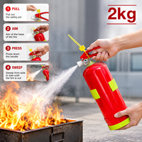 Extincteur à poudre chimique sèche ABC de 2 kg, équipement de lutte contre l'incendie portable, fourni par l'usine